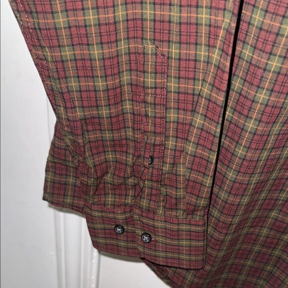 George Men's Red and Green Plaid Button-Down Shirt - Picture 3 of 7